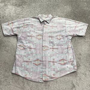 Body Objects Vintage 90's Y2K Single Stitch Shirt Mens Large Geometric Retro